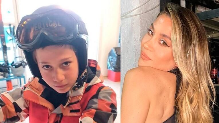 El fastidio de Momo luego de que Jimena Barón lo dejara en la escuela de esquí  y se fuera a pasear.