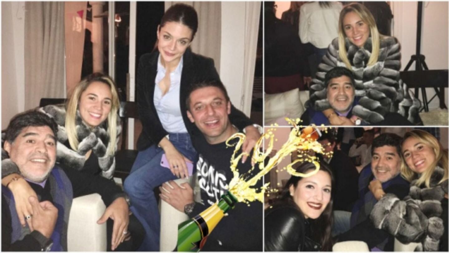 El festejo de cumpleaños de Rocío Oliva con Diego Maradona (Fotos: Ciudad.com)