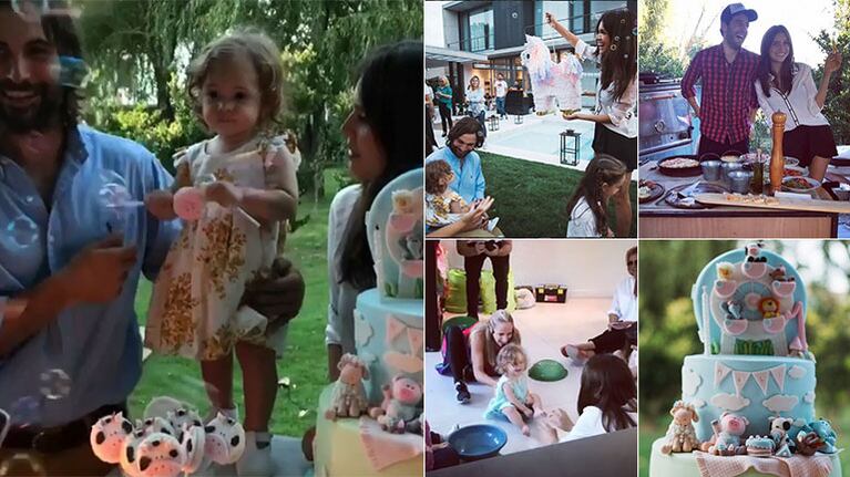 El festejo del primer cumple de Malaika, la hija de Zaira Nara. (Fotos: Instagram)
