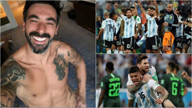 El festejo hot del Pocho Lavezzi del triunfo de Argentina: No hay motivo para no estar así de feliz