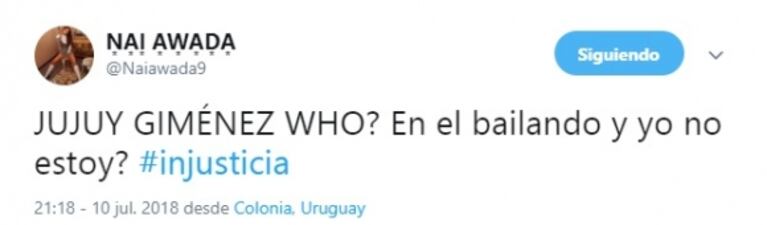 El filoso palito de Nai Awada a Jujuy Jiménez antes del Bailando: "¿Ella está y yo no? Injusticia"