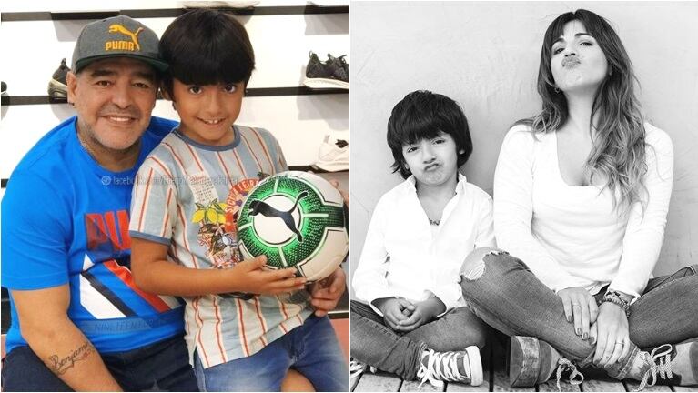 El filoso reproche de Gianinna Maradona a su papá, tras saludar a su nieto un día después de su cumpleaños (Fotos: Web e Instagram)