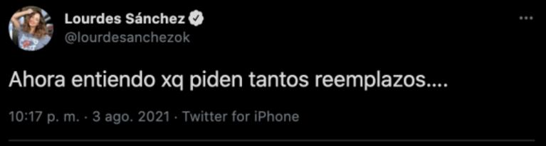 El filoso tweet de Lourdes Sánchez al ver el baile del caño de Cachete Sierra y su novia en La Academia: "Ahora entiendo por qué piden tantos reemplazos"