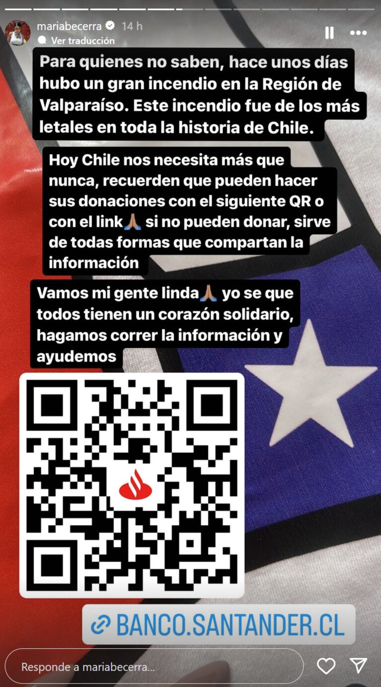 El firme descargo de María Becerra tras los cuestionamientos por su colecta: “No quiero hacer prensa de esto”