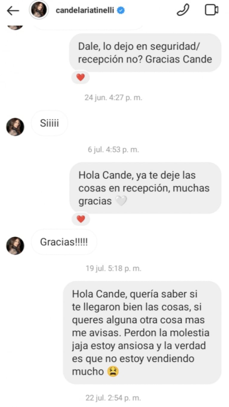 El fuerte descargo de Cande Tinelli tras haber sido acusada de no cumplir con el canje de una seguidora: "No me pidan que dé ayuda"