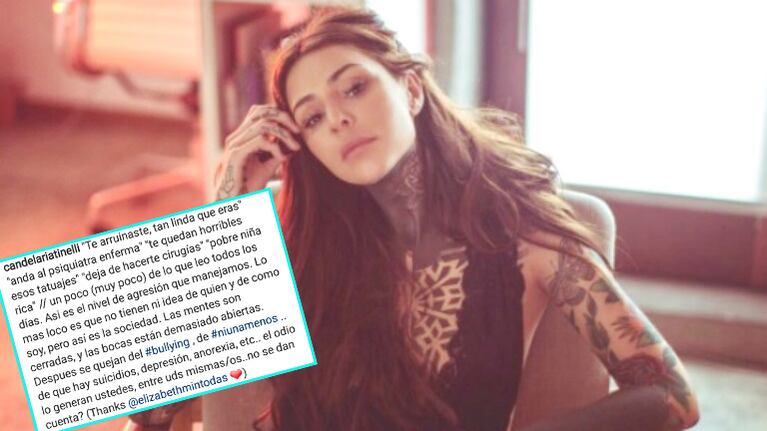 El fuerte descargo de Cande Tinelli tras las fuertes agresiones que recibe en las redes (Foto: Instagram)