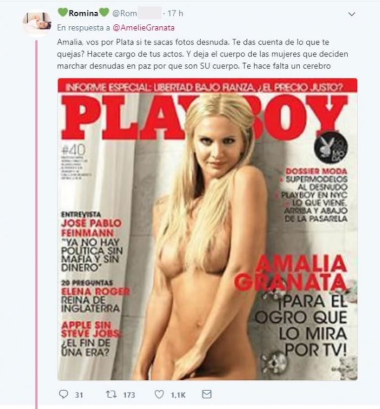 El fuerte mensaje de Amalia Granata que provocó una picante polémica en Twitter