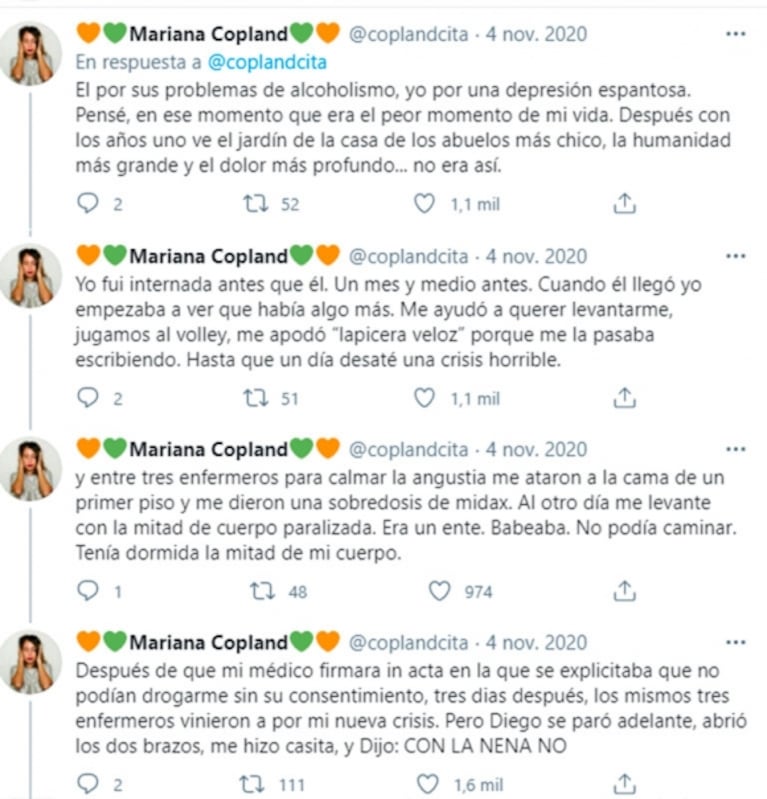 El fuerte relato de una joven que estuvo en un centro de rehabilitación con Diego Maradona que emocionó hasta las lágrimas a Gianinna: "Lloren todos conmigo"