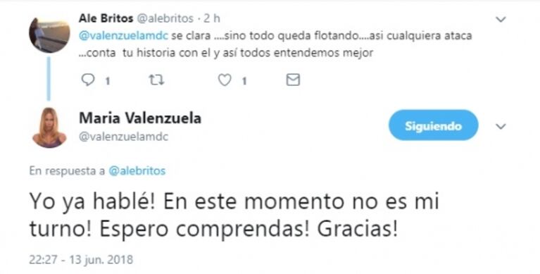 El fuerte tweet de María Valenzuela tras las acusaciones de Bertuccelli a Darín