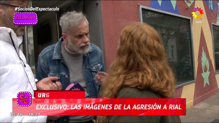 El fuerte video de la violenta agresión a Jorge Rial a la salida de la radio: empujones, botellazo e insultos
