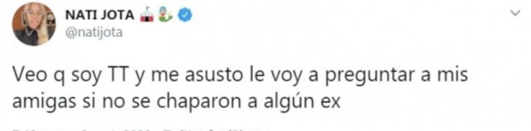 El fulminante mensaje de Nati Jota a Ivana Nadal, tras convertirse en TT: "Les voy a preguntar a mis amigas si no se chaparon a algún ex"