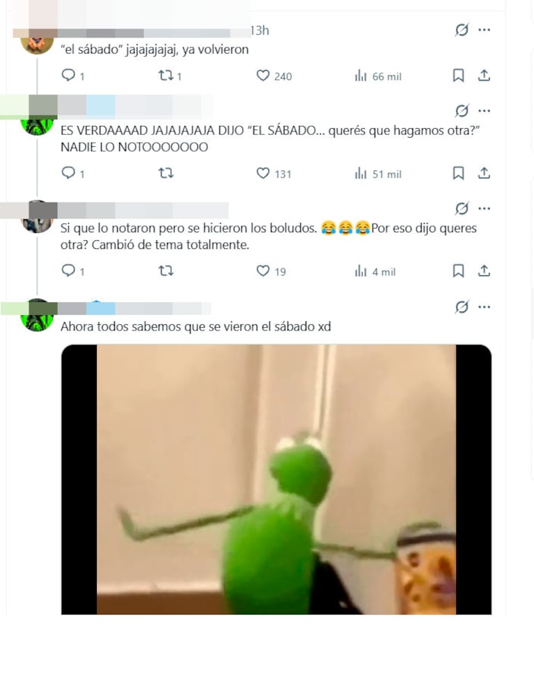 El furcio de Sofi Martínez en vivo con Diego Leuco que ilusionó a sus fans (captura de X y Telefe)