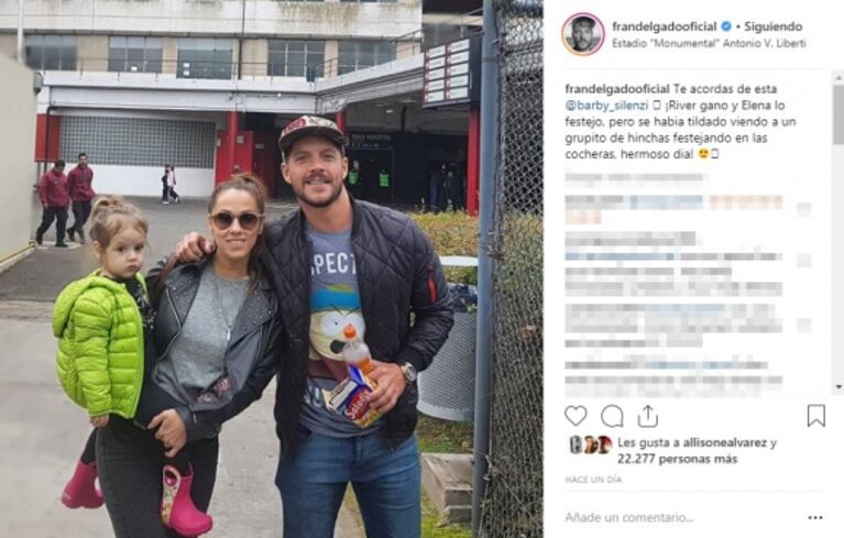 El gesto "buena onda" de Francisco Delgado con Barby Silenzi: recordó un paseo con Elenita y arrobó a su ex