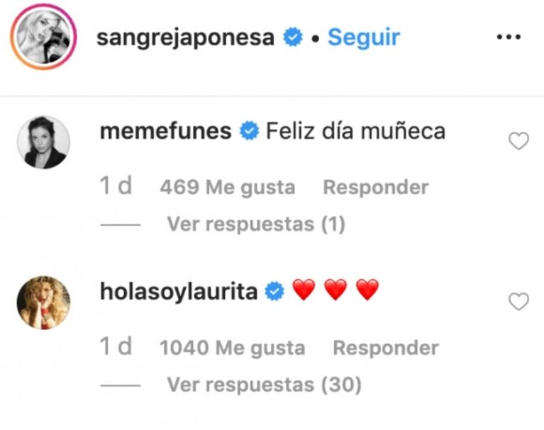 El gesto buena onda de Laurita Fernández con la China Suárez en las redes sociales
