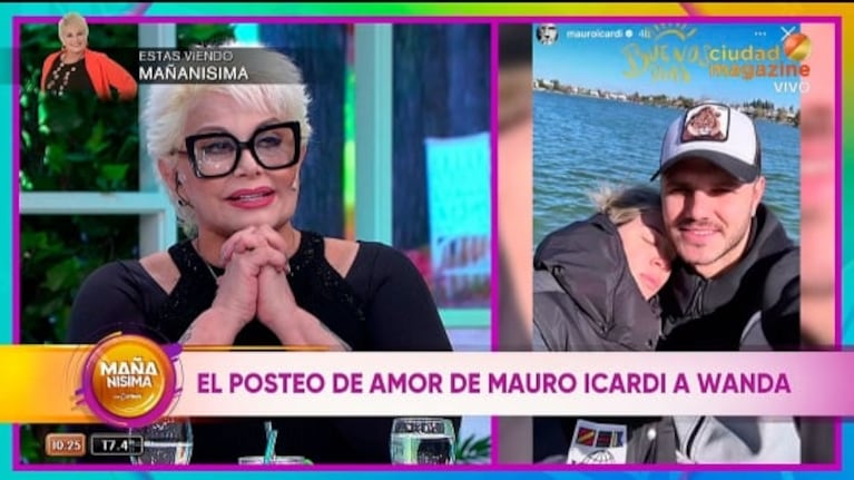 El gesto de Carmen Barbieri con Wanda Nara, preocupada por su salud: "Me la paso rezando"