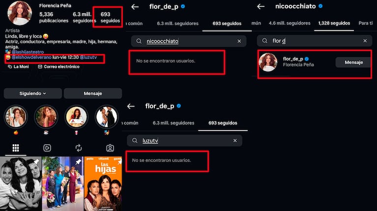 El gesto de Florencia Peña con Nico Occhiato tras el escándalo en Luzu TV que generó especulaciones (captura de Instagram)