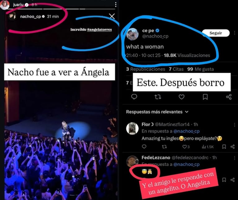 El gesto de Nacho Castañares que despertó rumores con Ángela Torres. CRÉDITO: Instagram