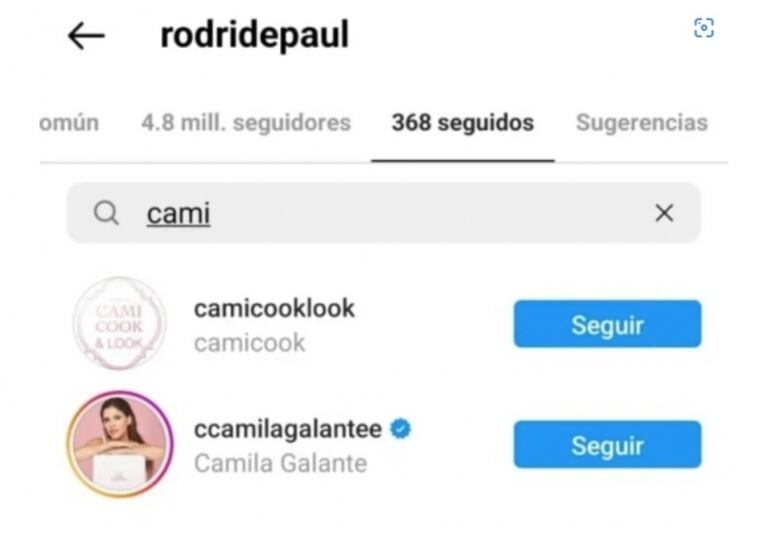 El gesto de Rodrigo de Paul en medio de su conflicto con Camila Homs: la dejó de seguir en redes