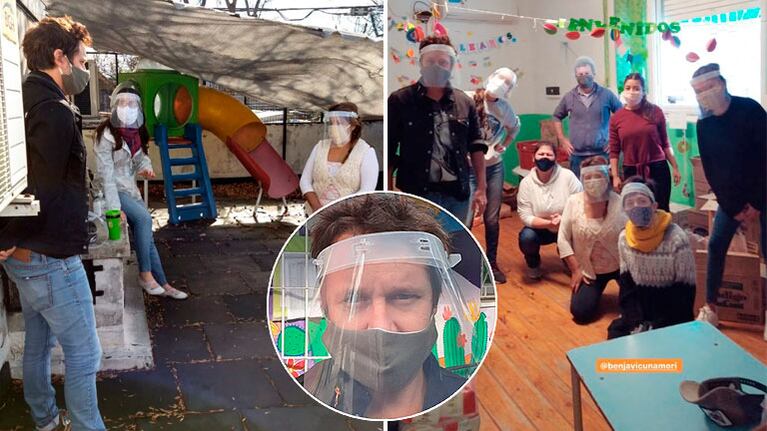 El gran gesto solidario de Benjamín Vicuña en plena pandemia: repartió bolsones de alimentos con una ONG