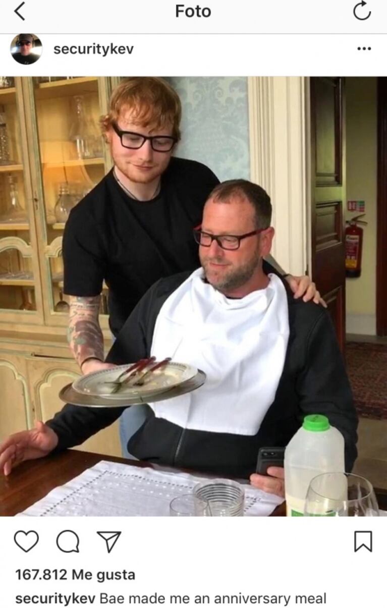 El guardaespaldas de Ed Sheeran se volvió famoso en Instagram