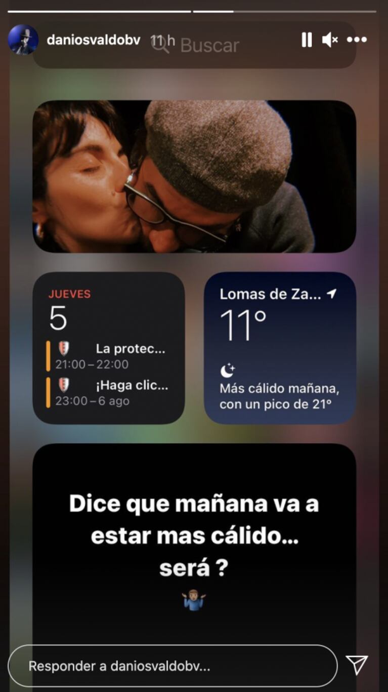 El guiño de Daniel Osvaldo a Gianinna Maradona, en medio de rumores de crisis: "Dice que mañana va a estar más cálido" 