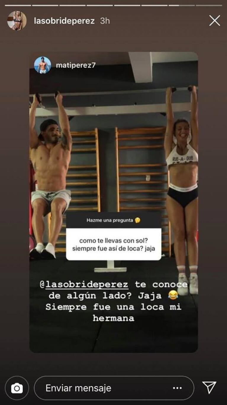 El hermano de Sol Pérez reveló cómo es puertas para adentro su hermana: ¡mirá en qué cosa le dio la razón!