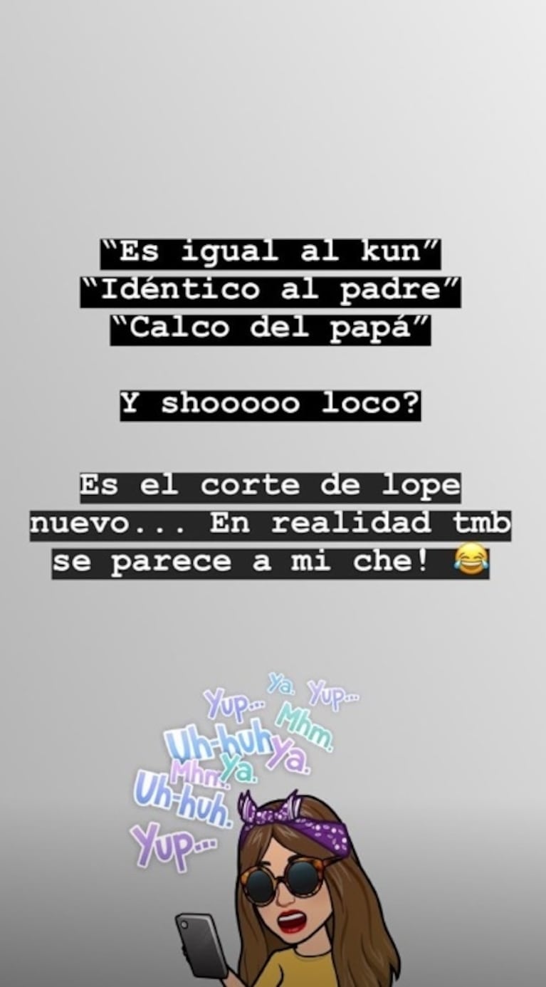 El hijo de Gianinna Maradona y el Kun Agüero se tiñó el pelo de gris como su papá: el back del cambio de look