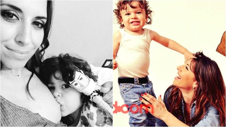 El hijo de Mariana Brey se despide de la lactancia (Fotos: Instagram y Ciudad.com)