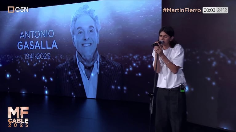 El homenaje a los que no están en el Martín Fierro de Cable 2025 (Foto: captura de C5N).