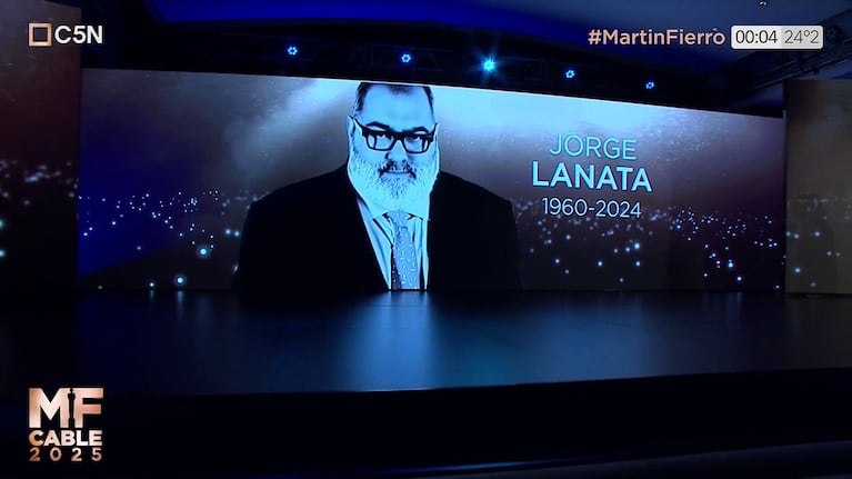 El homenaje a los que no están en el Martín Fierro de Cable 2025 (Foto: captura de C5N).