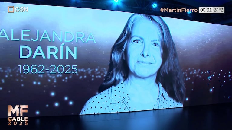 El homenaje a los que no están en el Martín Fierro de Cable 2025 (Foto: captura de C5N).