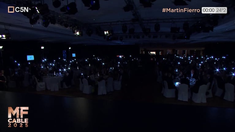 El homenaje a los que no están en el Martín Fierro de Cable 2025 (Foto: captura de C5N).
