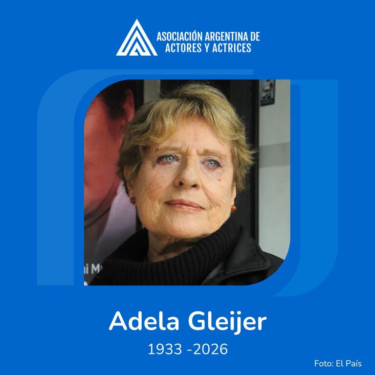 El homenaje de la Asociación Argentina de Actores a Adela Gleijer.