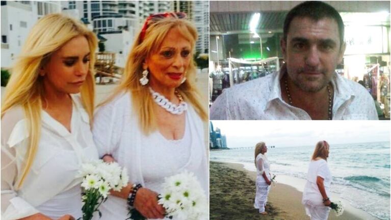 El homenaje de Silvia Rodríguez y su madre a Fabián Rodríguez. (Foto: Facebook)