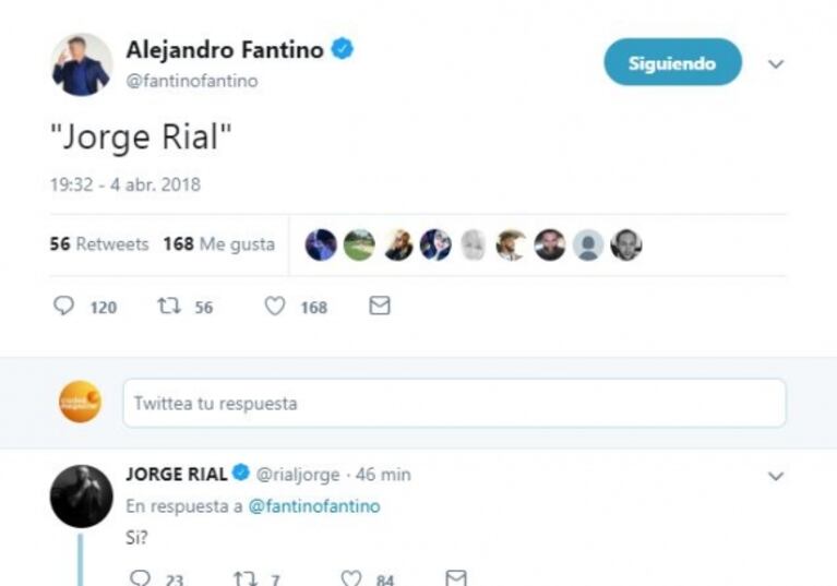 El ida y vuelta de Fantino con Rial en Twitter tras un "error involuntario": qué pasó