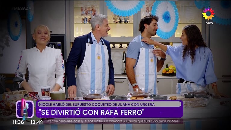 El ida y vuelta de Juana Viale y Manu Urcera en Almorzando con Juana que dio que hablar (Foto: captura de eltrece)