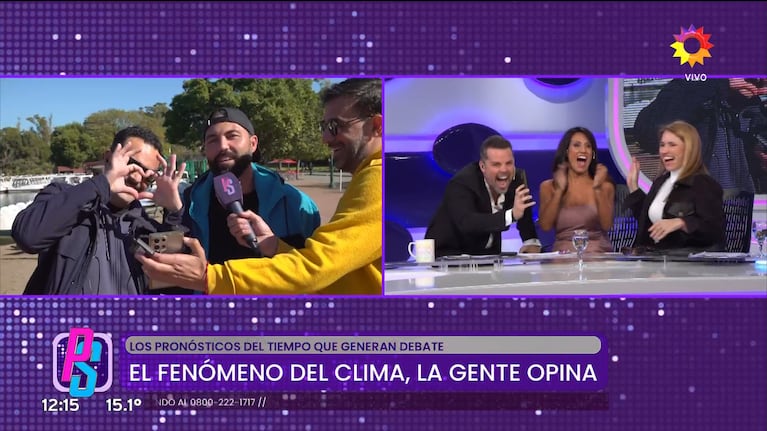 El ida y vuelta de unos italianos con Fernanda Iglesias y Nancy Duré en Puro Show (Foto: captura de eltrece).