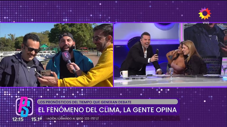 El ida y vuelta de unos italianos con Fernanda Iglesias y Nancy Duré en Puro Show (Foto: captura de eltrece).