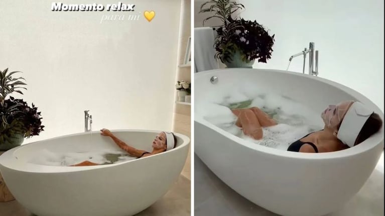 El impactante baño principal de la casa de Luisana Lopilato en Vancouver.