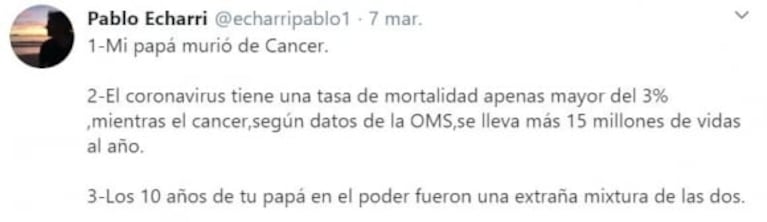 El impensado cruce twittero entre Pablo Echarri y Zulemita Menem: "¿Me parece a mí o hay algo que está mal?"