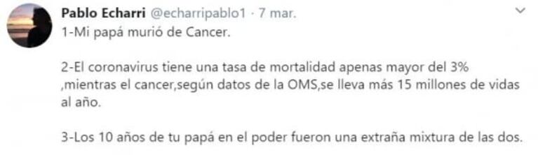 El impensado cruce twittero entre Pablo Echarri y Zulemita Menem: "¿Me parece a mí o hay algo que está mal?"