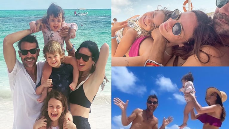 El imperdible álbum de fotos de Paula Chaves, Pedro Alfonso y sus hijos en Punta Cana.