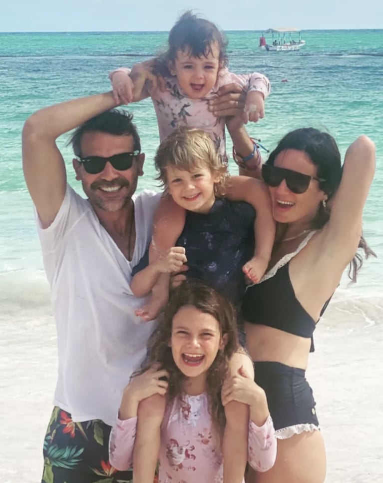 El imperdible álbum de fotos de Paula Chaves, Pedro Alfonso y sus hijos en Punta Cana: "Qué lindo ser parte de esta banda"