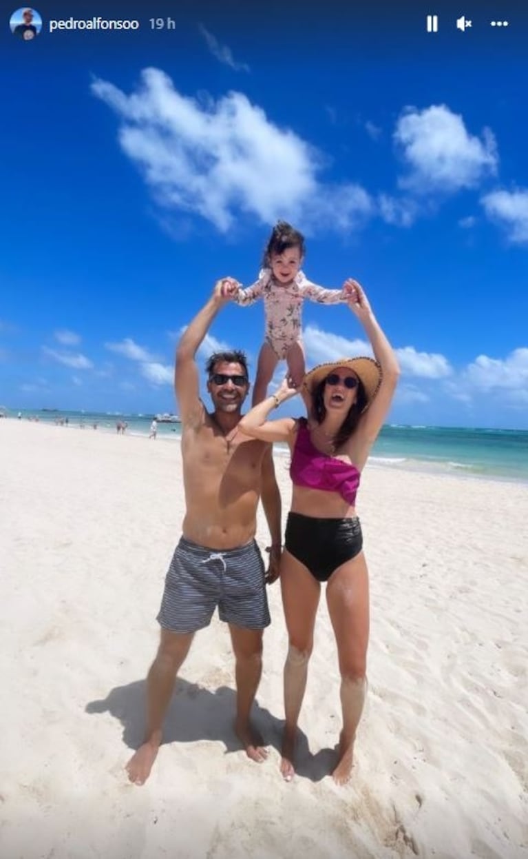 El imperdible álbum de fotos de Paula Chaves, Pedro Alfonso y sus hijos en Punta Cana: "Qué lindo ser parte de esta banda"