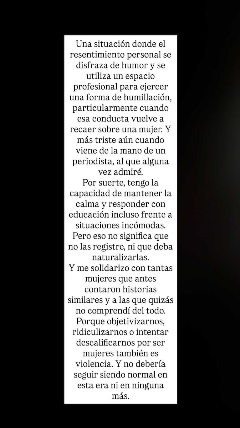 El incendiario posteo de Chloe Bello contra un periodista (Foto: Instagram @bellochloe)