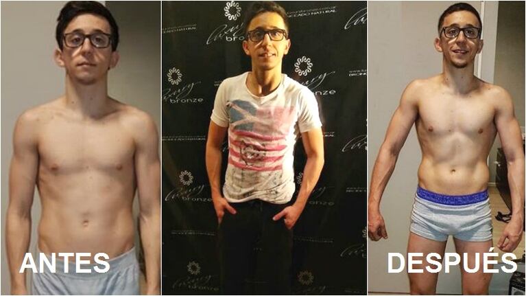 El increíble cambio físico de Rodrigo Noya en tan sólo 25 días (Fotos: Instagram)