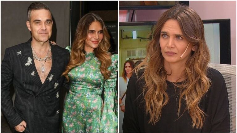 El increíble parecido de la mujer de Robbie Williams con Amalia Granata (Fotos: Web)