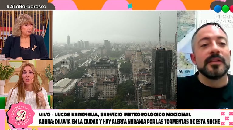 El insólito motivo por el que Analía Franchín no estudió meteorología en plena alerta amarilla y naranja (Captura de Telefe)
