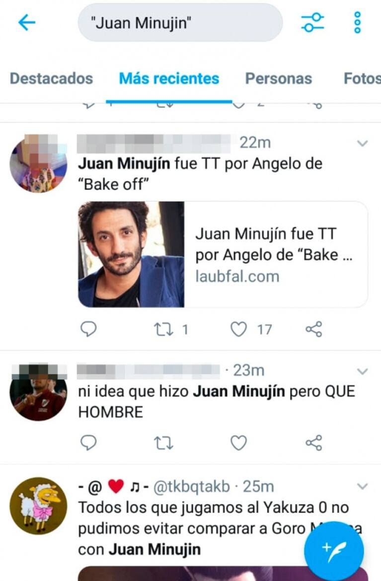 El insólito motivo por el que Juan Minujín lloró por última vez y fue TT en Twitter: "Cuando se fue Ángelo de Bake Off"