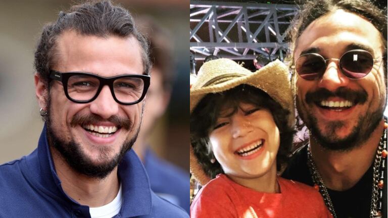 El jugador de fútbol compartió un momento padre hijo con Momo.